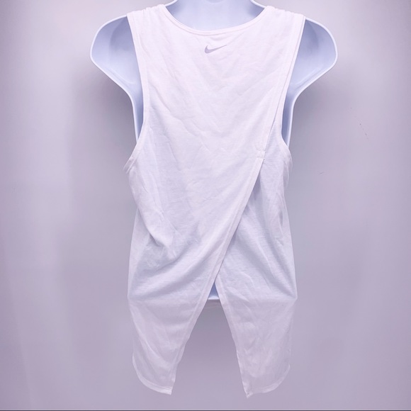 Nike Dri-Fit Peace Love Swoosh White Tank Top Size XS - Picture 5 of 11